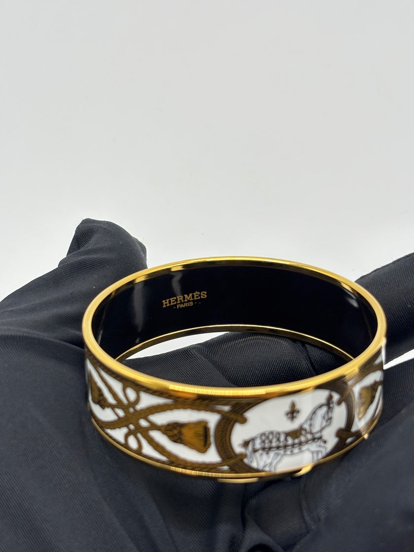 Preowned. Hermes Grand Apparat Bangle|8867