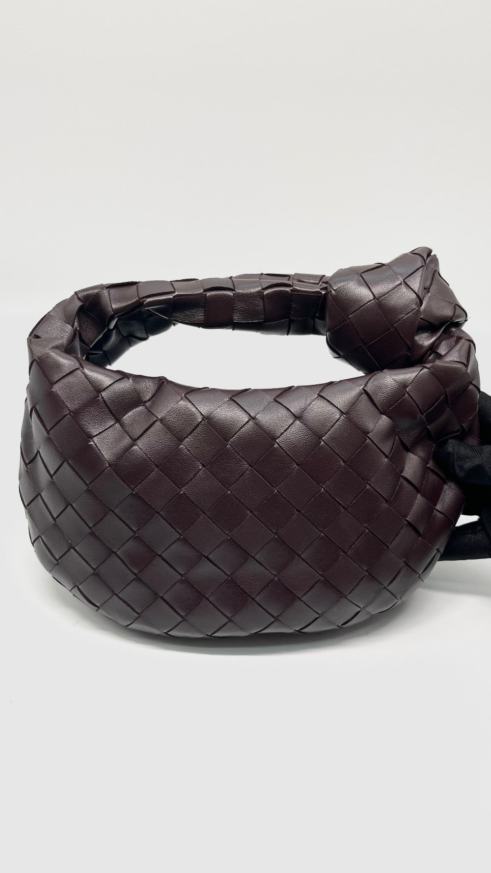 Brand New. Bottega Mini Jodie Dark Barolo GHW. R00959744S|10002