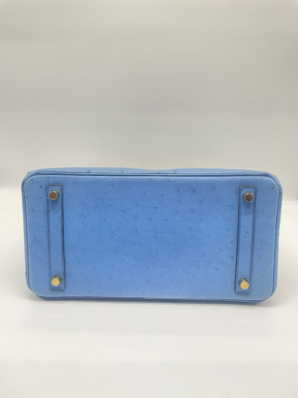 Preowned. Hermes Birkin 30 Blue Mykonos Ostrich GHW. DSA278CA|13194