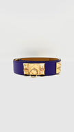 Preowned. Hermes Medor Belt Ultraviolet Epsom GHW 90. QHS|9947