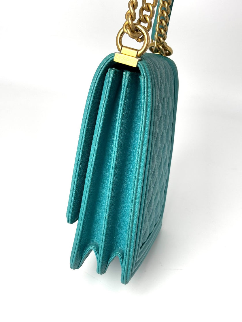 [SALE] Preowned. Chanel North South Leboy Turquoise GHW. 28145395|8050