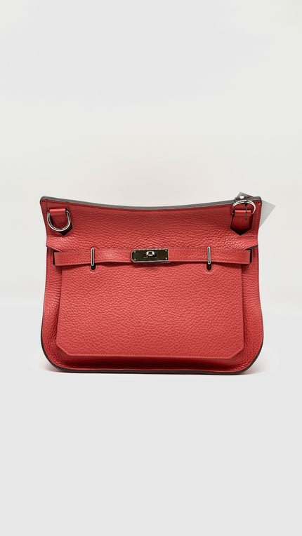 Preowned. Hermes Jypsiere 28 Rose Jaipur Togo PHW. TSA005YU|7771