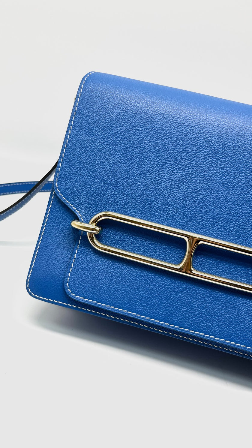 Preowned. Hermes Roulis 23 Blue Hydra Evercolor GHW. DHA003MM|11624