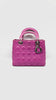 Preowned. Dior Lady Dior Medium Cannage Magenta Pink SHW. 08 MA 0122|11994