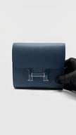 Like New. Hermes Constance Wallet Compact Blue|5523