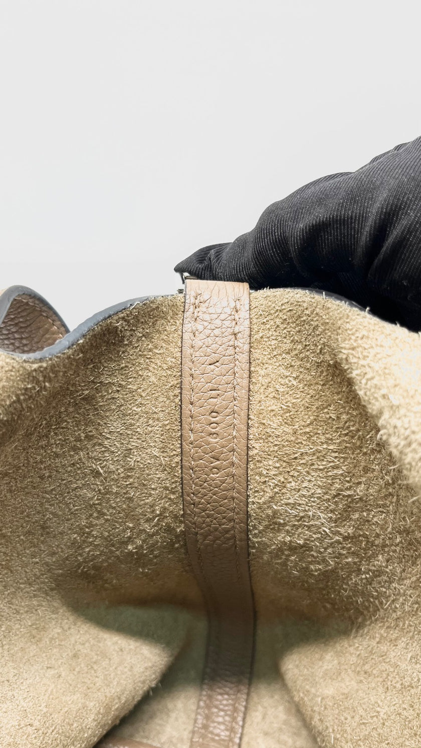 Preowned. Hermes Picotin 18 Beige De Weimar Togo PHW. YIT009AC|14293