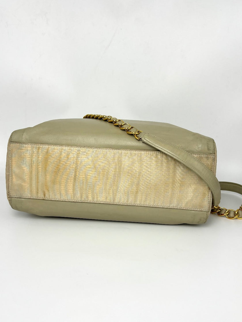 Preowned. Prada Chain Tote Beige|9493