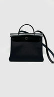 Brand New. Hermes Herbag 31 Black PVD HW Canvass/Vache Hunter. KCH009BD|11663