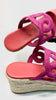 Brand New. Hermes Ithea 30 Pink Espadrille Wedge. 37|10538