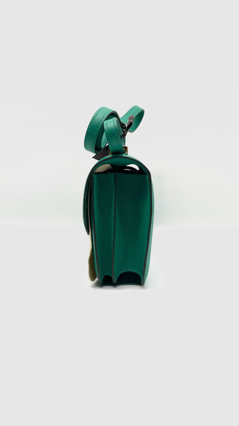 Brand New. Hermes Constance 18 MIni Vert Jade Epsom GHW. UPN 809 MC|7789