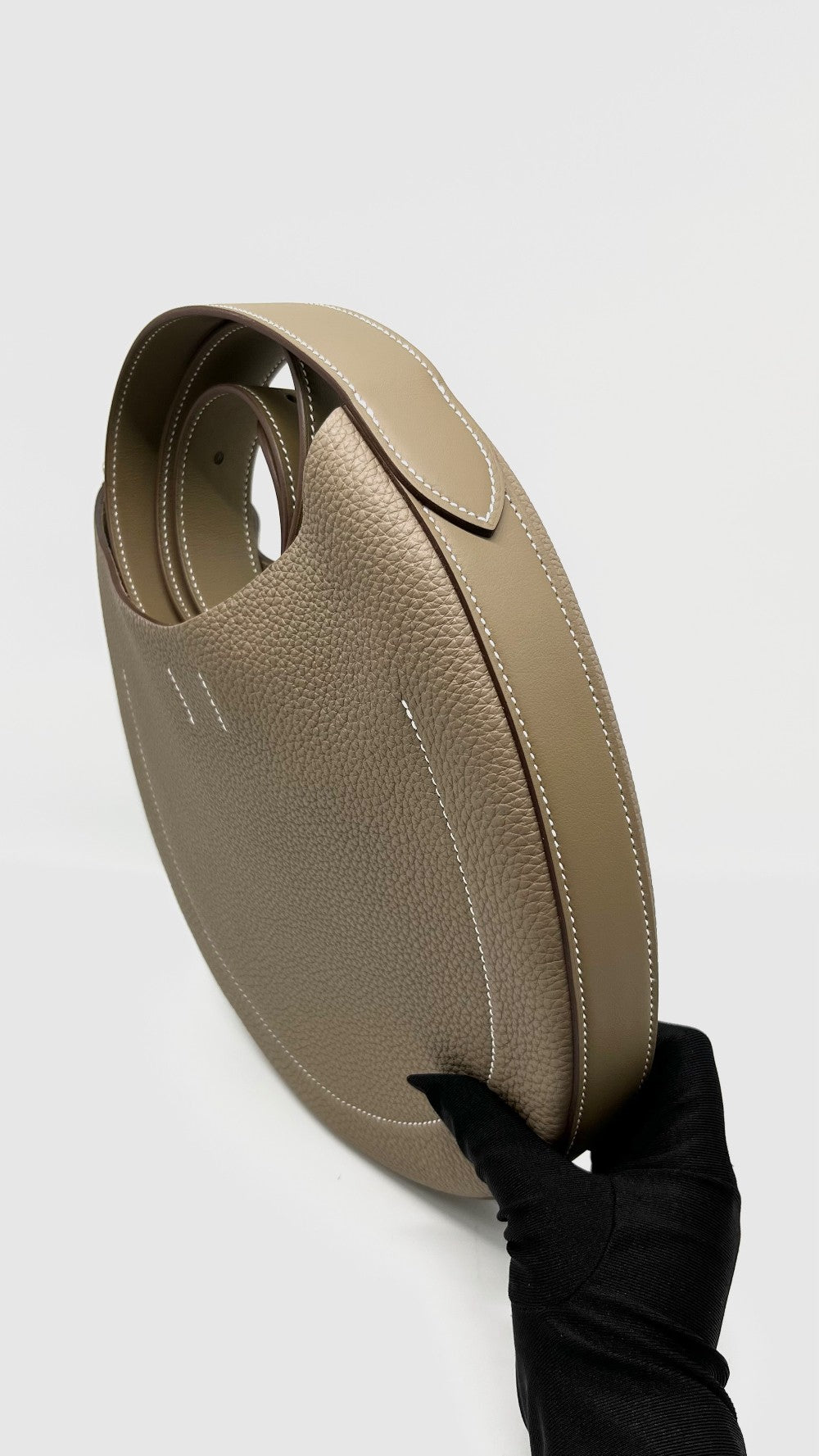 Brand New. Hermes P'tit Arcon Togo Etoupe PHW. KAM004UH|11661