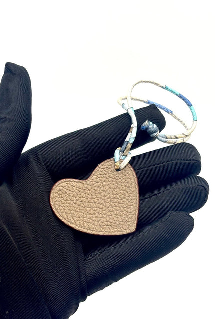 Preowned. Hermes Ptit H Heart Vert Cypress/Etoupe|17505