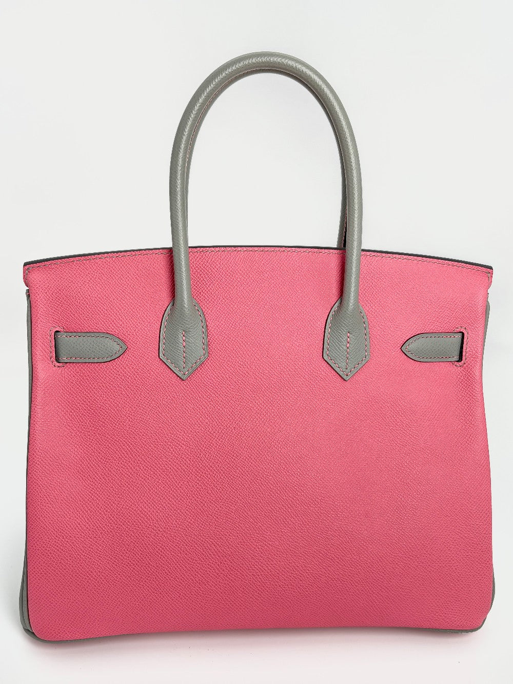 Preowned. Hermes Birkin 30 HSS Rose Azalee/Gris Asphalt. AAS473NB|3290