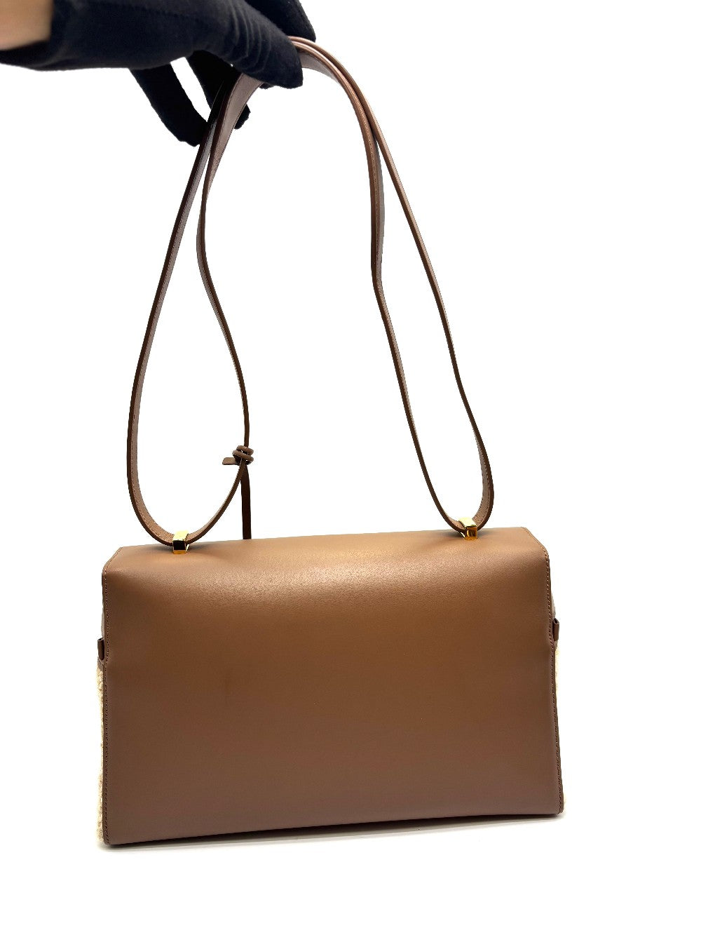 Like New. Loro Piana L27 Extra Pocket Sun Gold Leather/Tweed GHW|17406