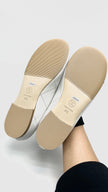 Brand New. Chanel Cambon Ballet Flats White/Black. 37C|16763