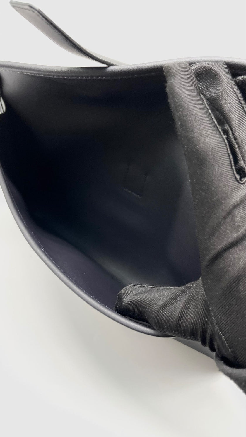 Brand New. Hermes Jige Clutch Blue Nuit/Black. WBY716BD|11925