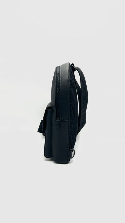 Preowned. LV Pilot Sling Bag Black. Microchip|15525