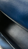 Preowned. Hermes Kelly 35 Blue Sapphire. Circle Z84|5254
