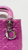 Preowned. Dior Lady Dior Medium Cannage Magenta Pink SHW. 08 MA 0122|11996