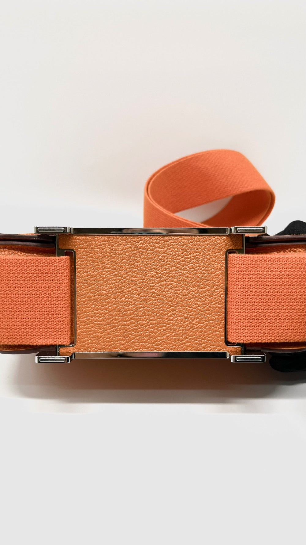 Preowned. Hermes Geta Orange Chevre PHW. UPU009NI|10208