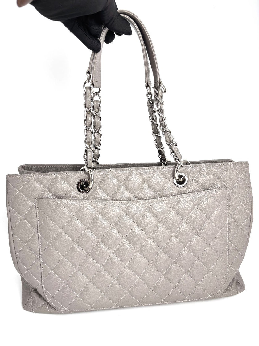 [SALE] Preowned. Chanel GST Caviar Gray SHW. 16752842|4351