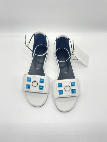 Brand New. Hermes Sandals Desiree Blanc. 37|9086