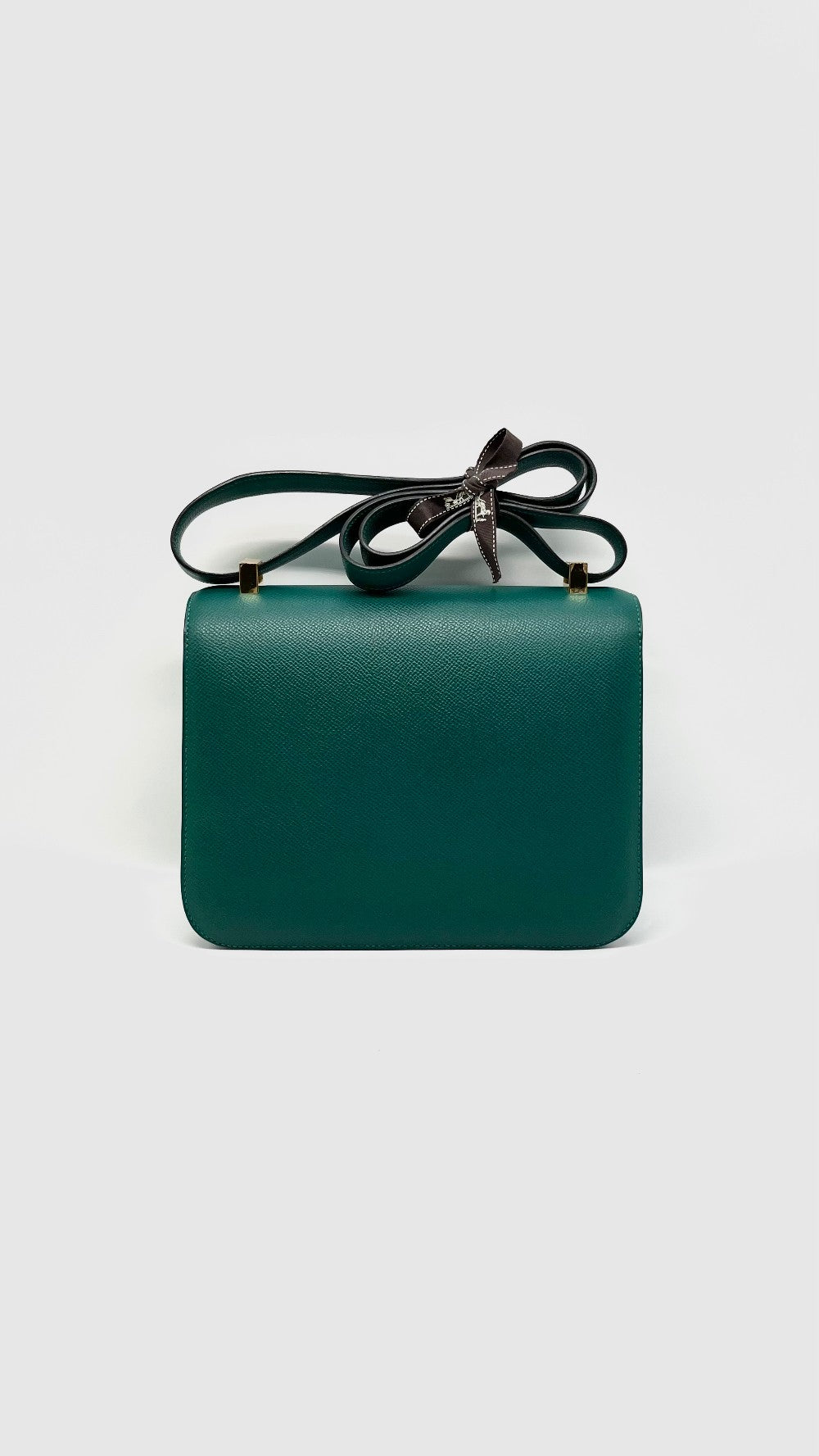 Preowned. Hermes Constance 24 Malachite Epsom GHW. Q9X|13442