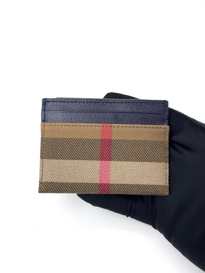 [SALE] Brand New. Burberry Card Holder Canvass Blue|6783