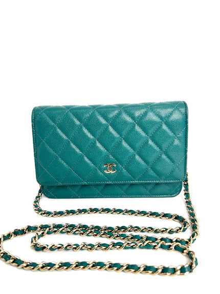 Like New. Chanel WOC Bluegreen. 30836980|4098