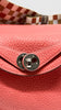 Like New. Hermes Mini Lindy Rose Texas Maxi Quadrille Togo PHW. UMM085NM|9753