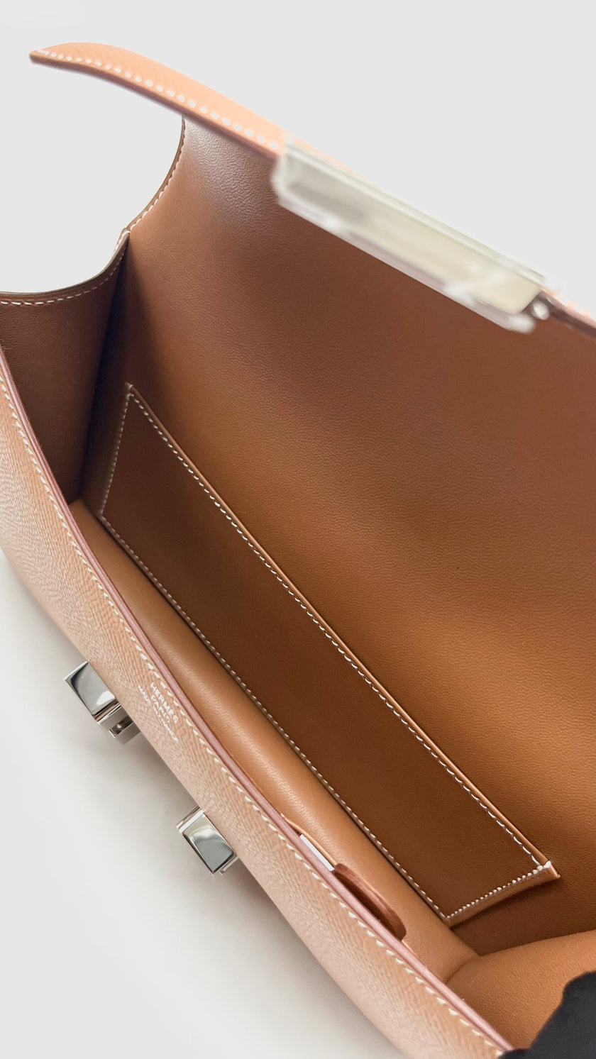 Brand New. Hermes Constance Elan Gold Epsom PHW. KPI610TC|16654