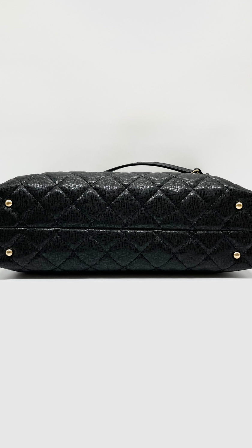 Brand New. Chanel CC Large Shopping Bag Black Caviar GHW. NH508L81|5343