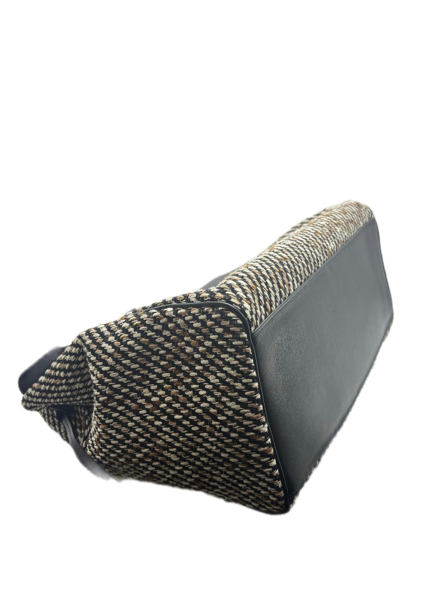 Brand New. Chanel XXL Urban Essential Shopping Tote Black Calfskin/Multi Tweed GHW. XAJLP0T8|17116