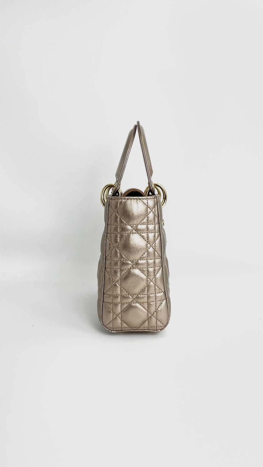 Preowned. Lady Dior Small Bronze GHW|4386