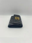 Unused. Chanel 19 Card Holder Flap Black Lambskin GHW. KL8KXL91|10073