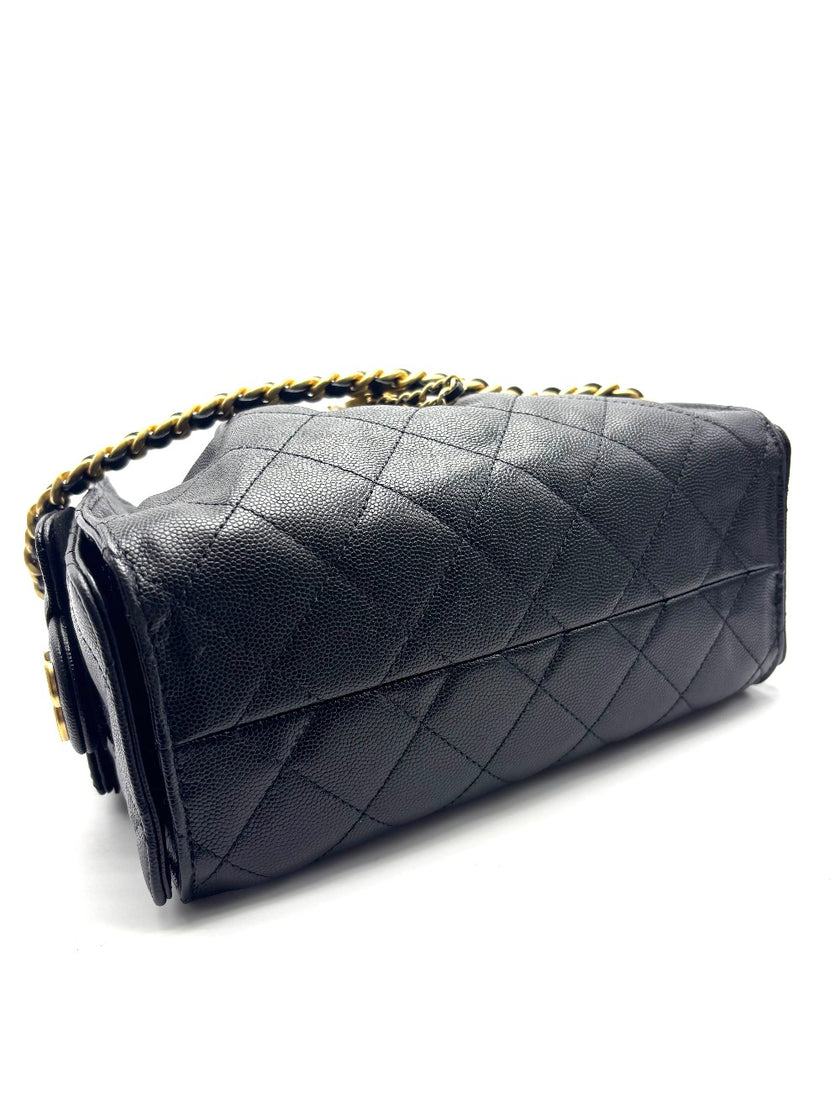 Brand New. Chanel C25 Mini Black Caviar GHW. TG5A7P29|17101