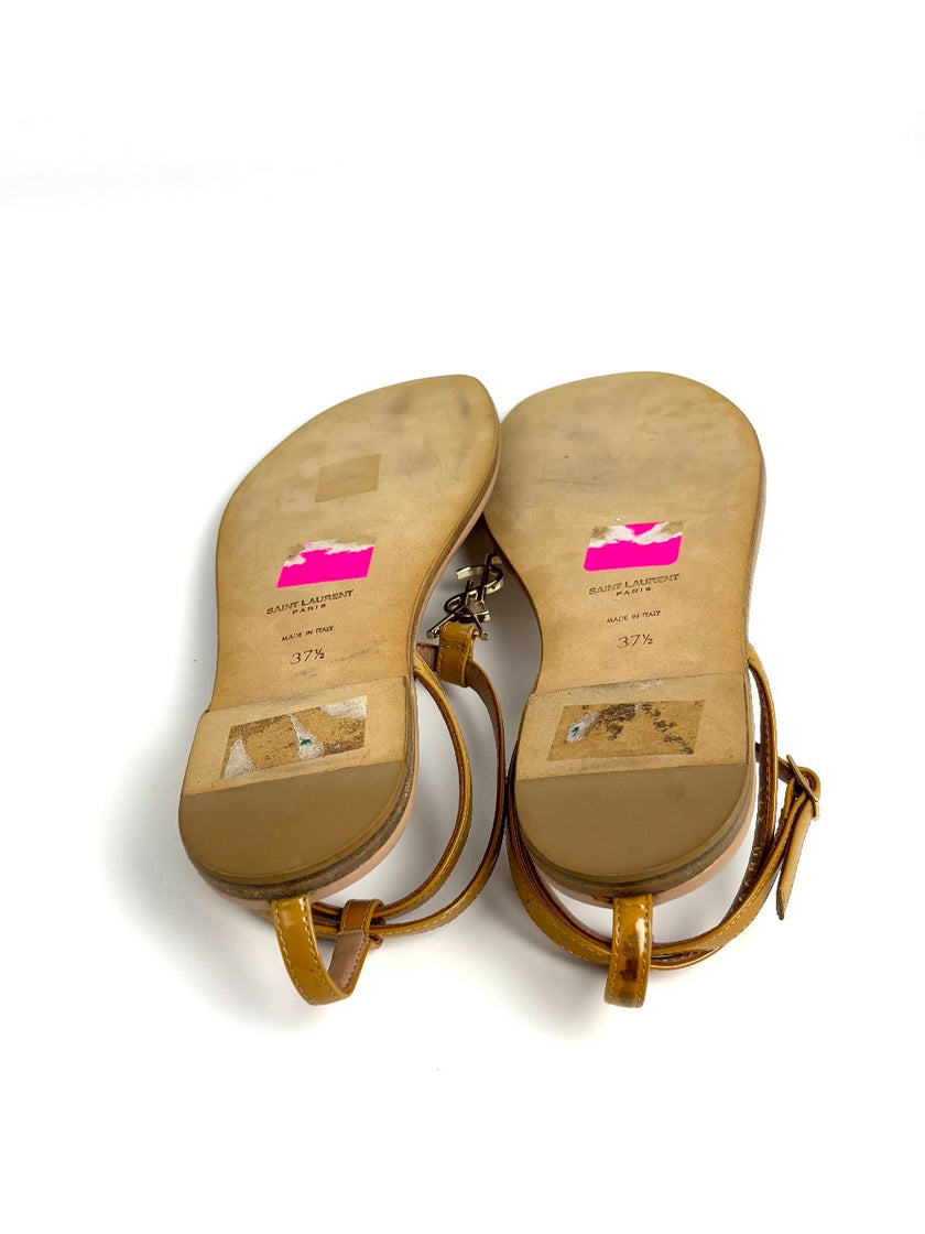 Brand New. YSL Thongs Sandals Nude. 37.5|8682