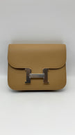 Brand New. Hermes Constance Slim Passant Chai PHW. UMZ002MM|5415