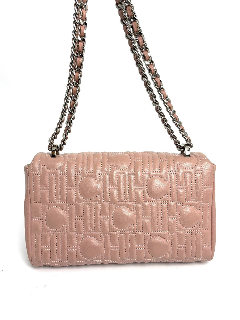 [SALE] Preowned. Carolina Herrera Bimba Flap Pink|11363