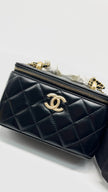 Brand New. Chanel Small Vanity Case Black Lambskin GHW. APU84T06|15115