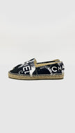 Brand New. Chanel Espadrilles Printed Canvas Grosgrain Black/White. 39|15762