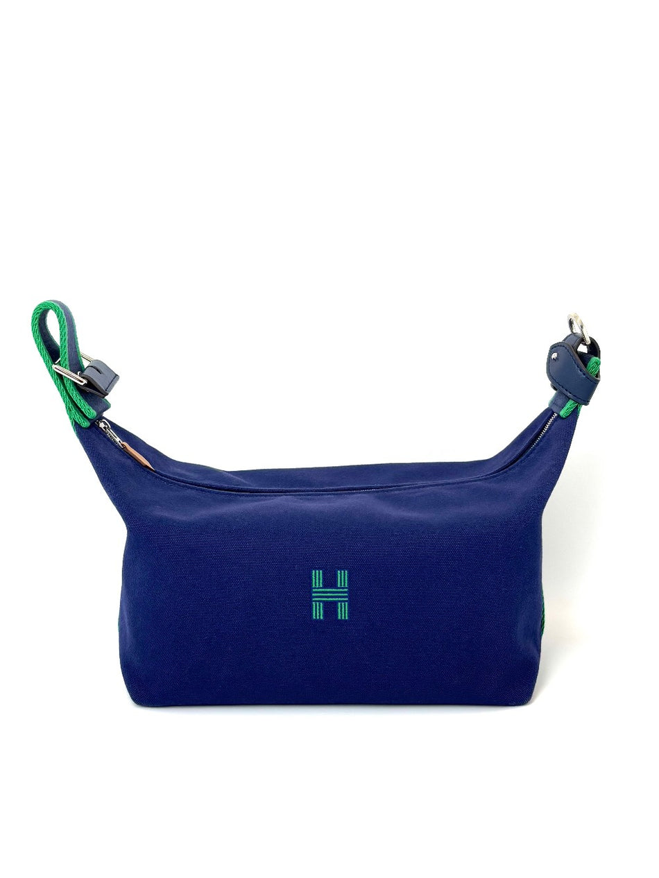 Preowned. Hermes Bride A Brac GM Blue|7996