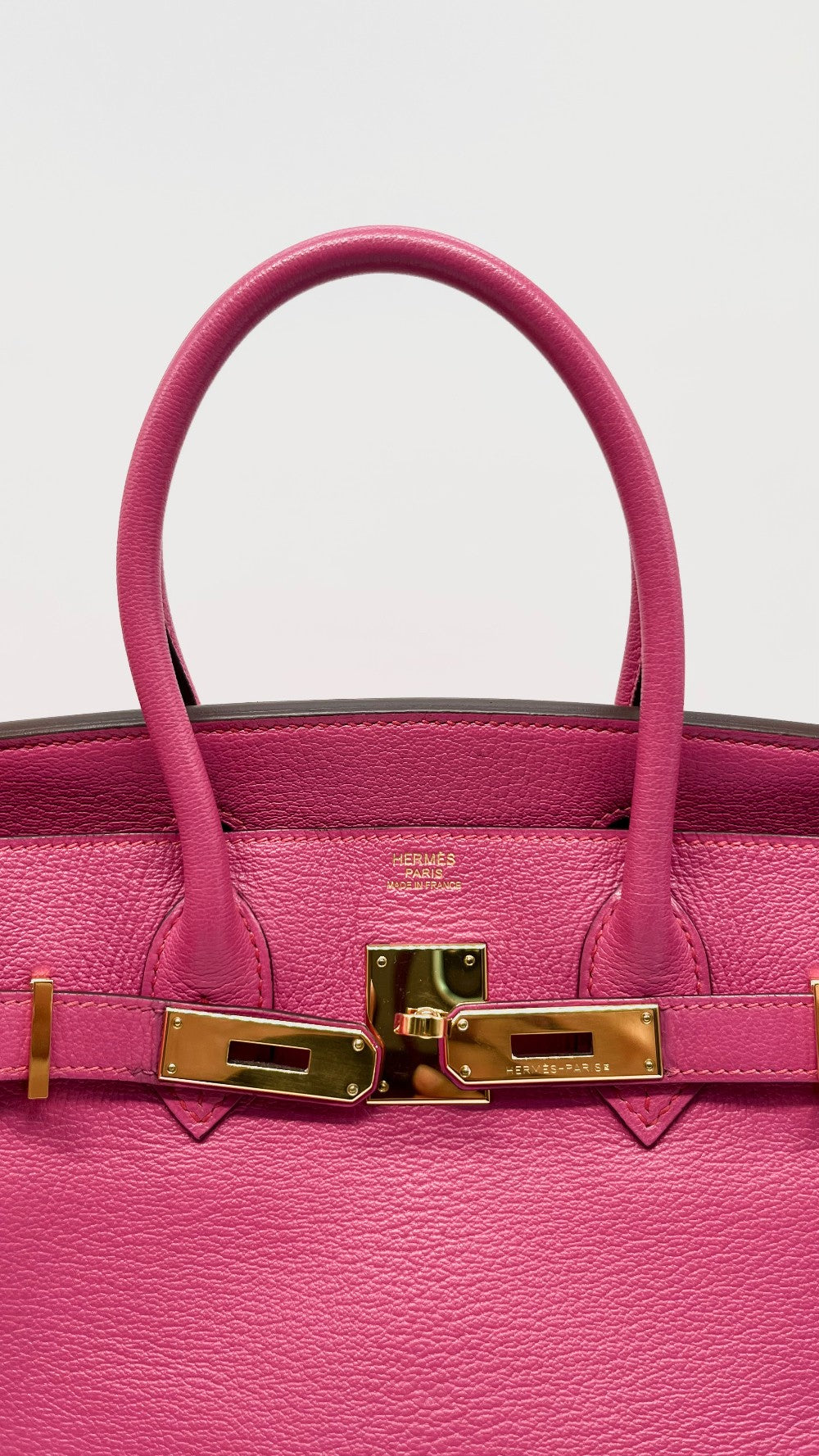 Preowned. Hermes Birkin 30 Rose Tyrien Chevre GHW. N40|13661