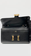 Like New. Hermes Constance To Go Epsom Black GHW. UNN001MC|13887
