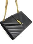 Preowned. YSL Envelope Large Black|11928