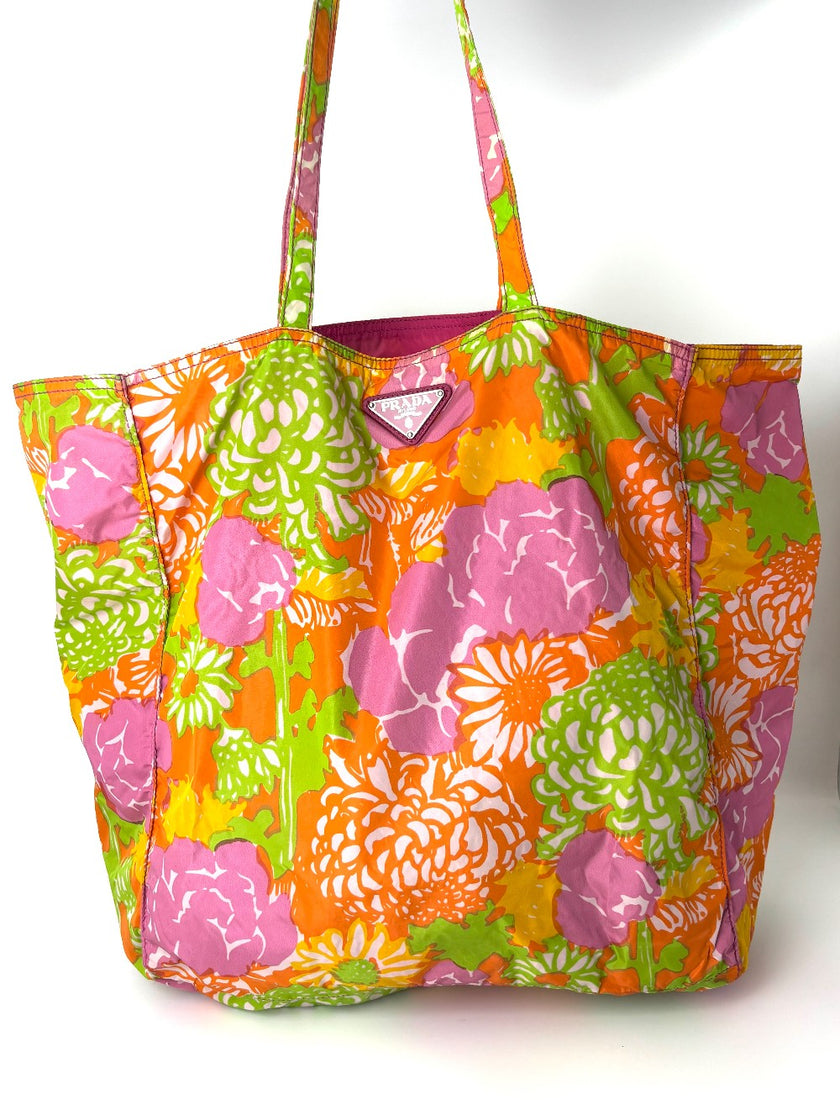 Preowned. Prada Nylon Tote Bag Multi-Colored|6286