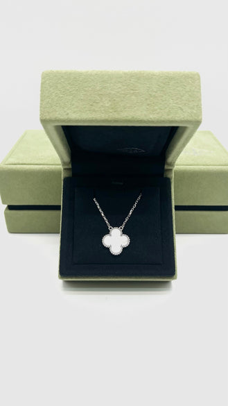 Brand New. VCA Vintage Alhambra MOP Necklace WG. JQ008567|15634