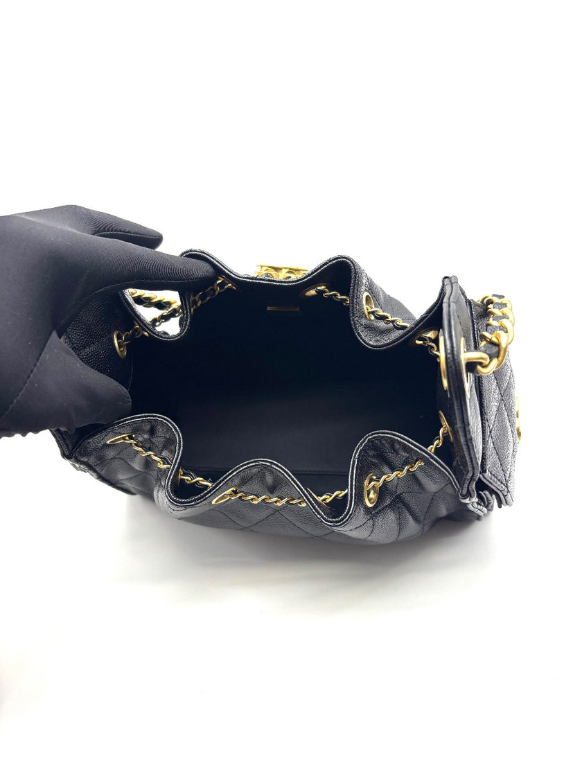 Brand New. Chanel C25 Mini Black Caviar GHW. TG5A7P29|17102