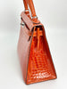 Preowned. Hermes Kelly 28 Alligator Orange. H02509|3432