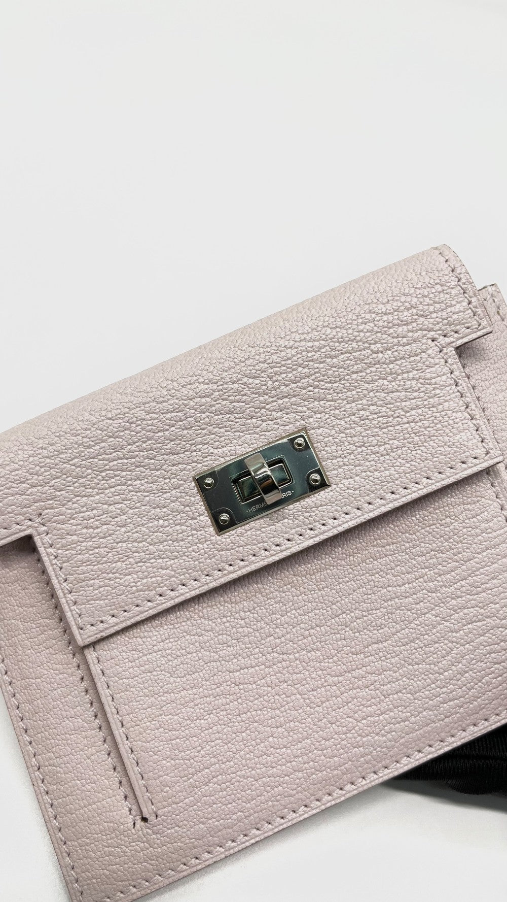 Brand New. Hermes Kelly Pocket Wallet Mauve Pale Epsom PHW. DMZ009CS|9953